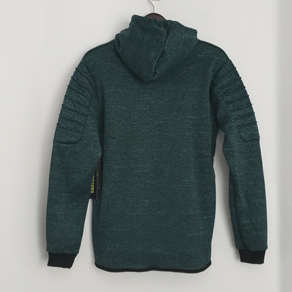 NWT PULL-OVER HOODIE, GREEN/BLACK, MEN'S: SMALL, $20 - Picture 3 of 5